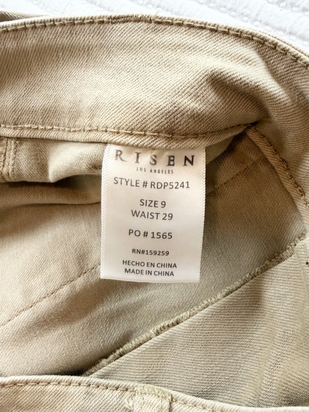 Risen High-Rise Sand Cargo Boyfriend Jeans - Picture 7 of 10